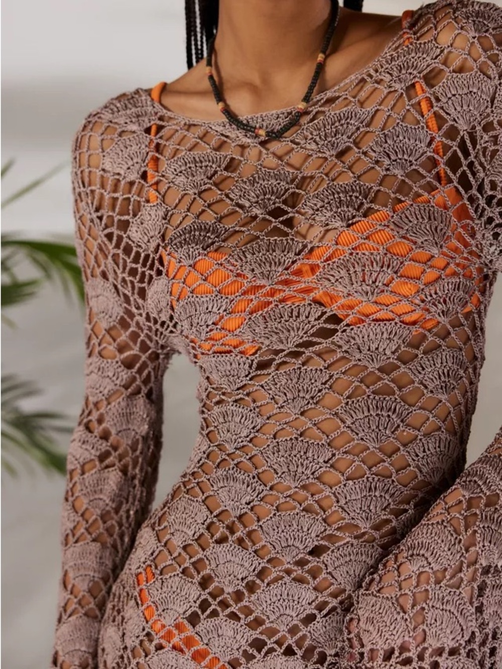 Out From Under Siren Song Crochet Mini Dress Cover-Up